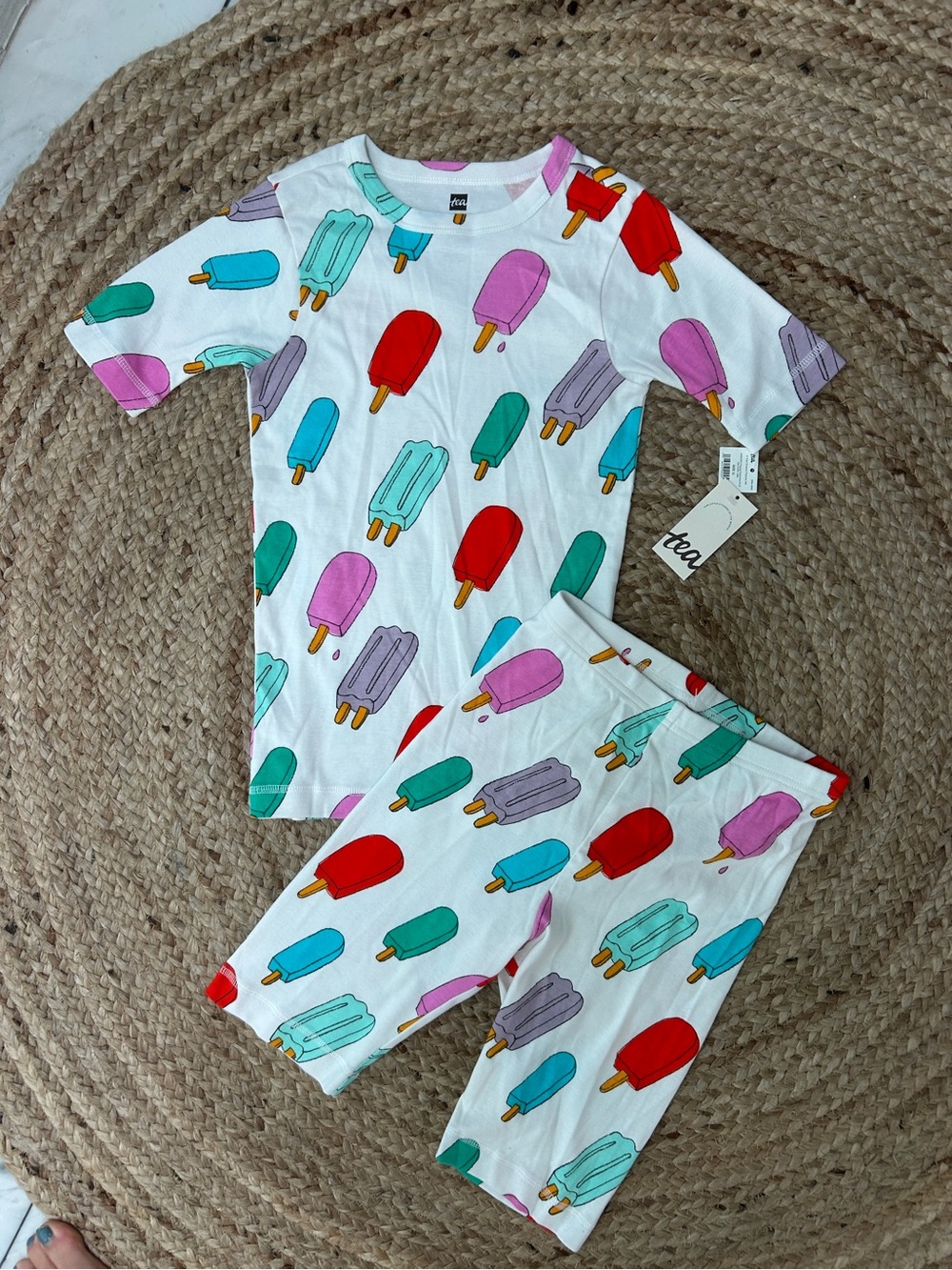 NWT Tea Collection Popsicle Print Pajamas Set 12 Cotton